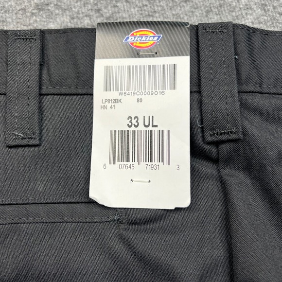 Dickies Work Pants Mens 33UL Black Occupational Wear LP812BK Unhemmed NWT - Picture 11 of 16